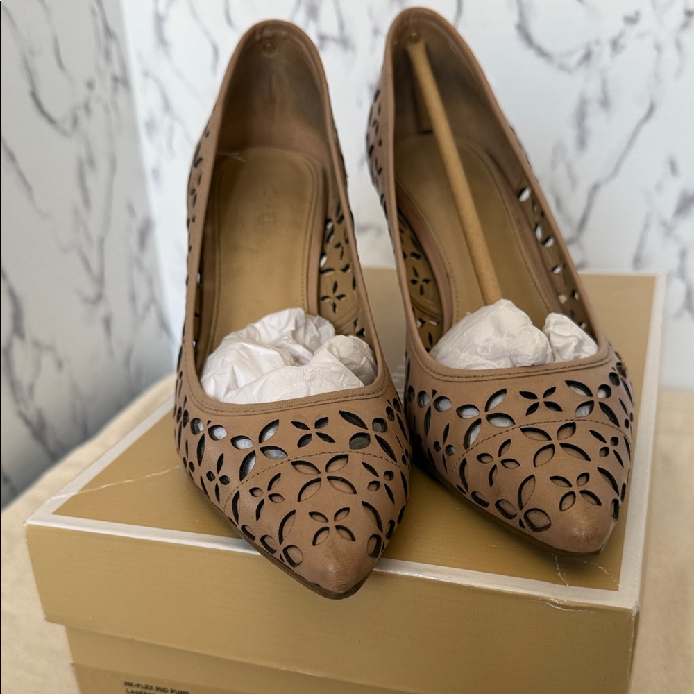 MICHAEL Michael Kors Brown Cutout Heels